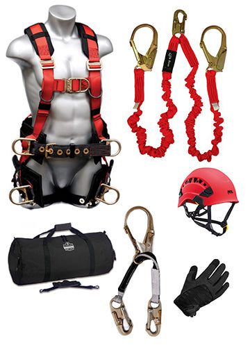 climbing safety gear Eagletower LX Harness Tower Climbers Kit – Tower One Inc